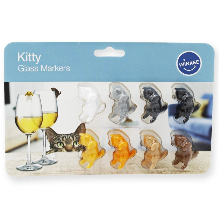 Segna bicchieri set 8 pz gattini