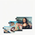 Set 3 pochette con cerniera MICHELANGELO, BOTTICELLI, DA VINCI