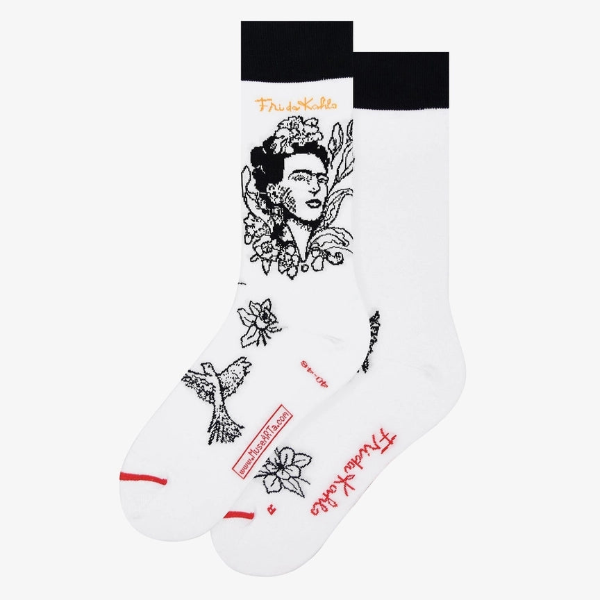 Calzini Frida Kahlo con motivo Frida con fiori Taglia 36-40