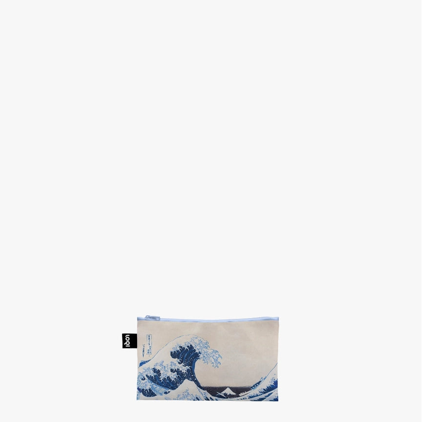 Set 3 pochette con cerniera riciclata Katsushika Hokusai