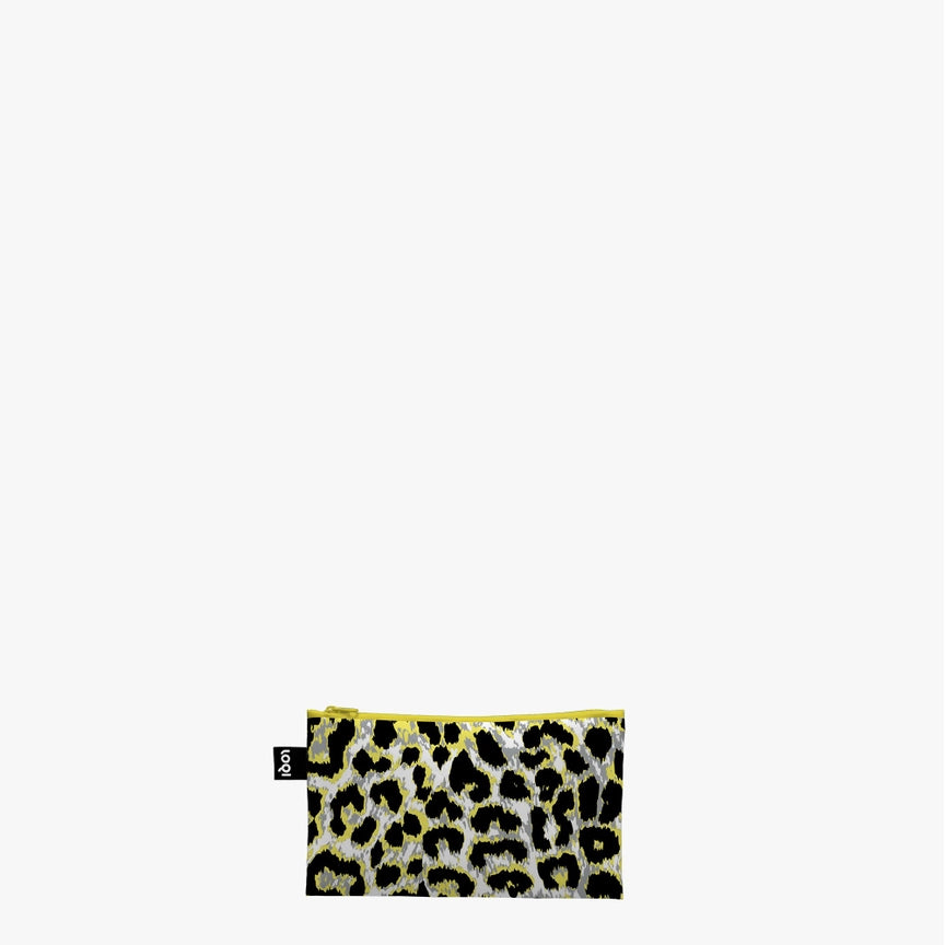 Set 3 pochette con cerniera riciclata Leopard Dusk