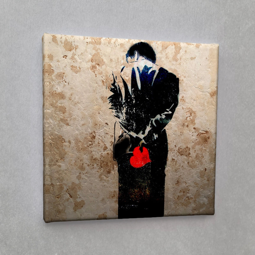 Stampa su tela Heart  Street Art  cm 20x20
