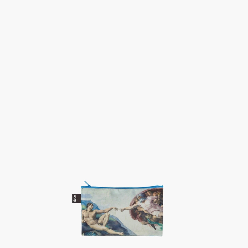 Set 3 pochette con cerniera MICHELANGELO, BOTTICELLI, DA VINCI