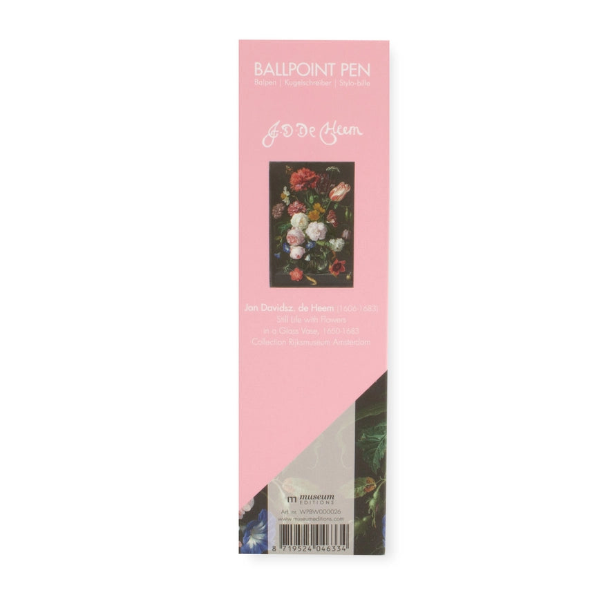 Penna a sfera ricaricabile in confezione, Fiori, De Heem