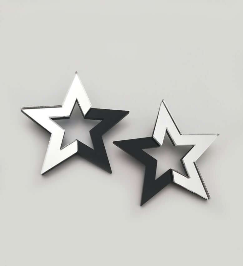 Orecchini Star in plexiglass fatti a mano