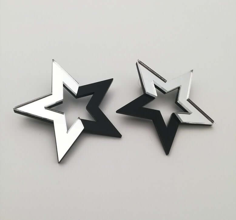 Orecchini Star in plexiglass fatti a mano