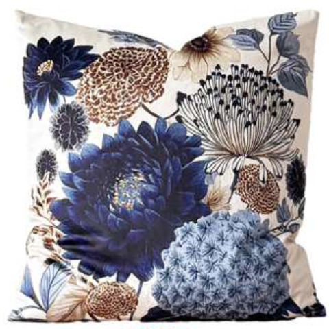 Cuscino in velluto 50x50 cm Midnight Bloom