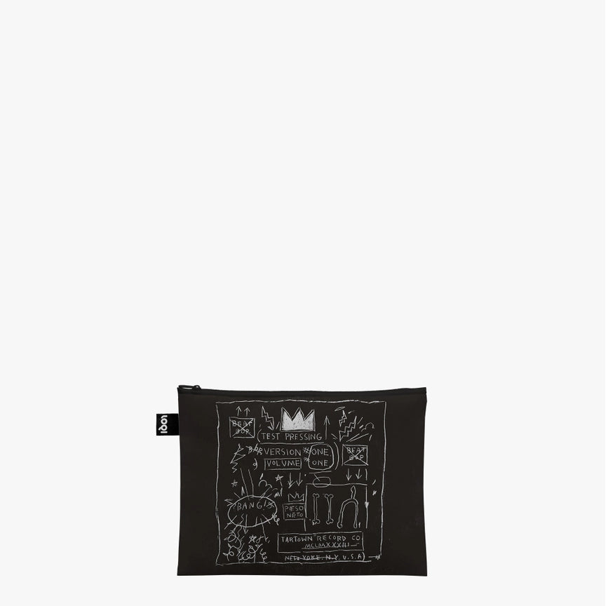 Set 3 pochette con cerniera JEAN-MICHEL BASQUIAT