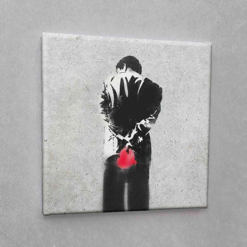 Stampa su tela Heart Street Art cm 20x20