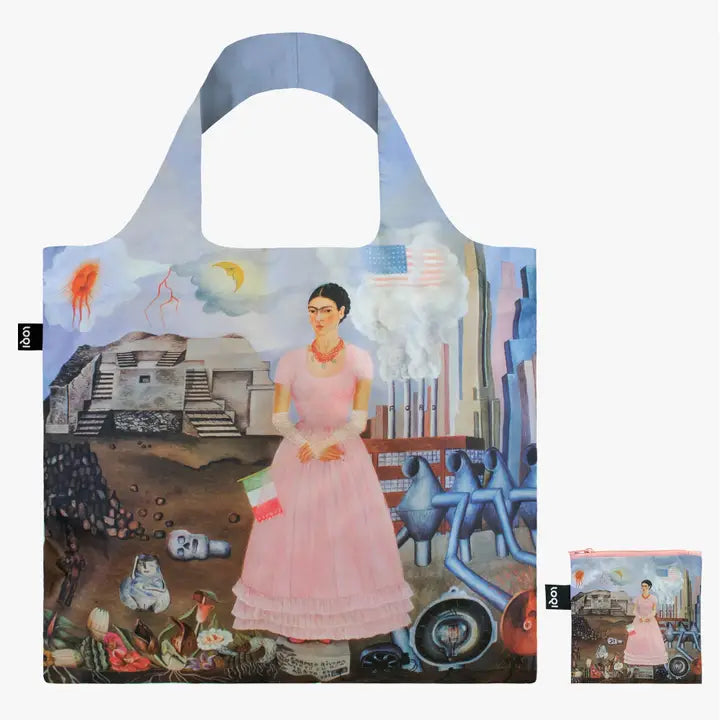 Borsa riciclata Autoritratto sulla Linea di Confine di Frida Kahlo