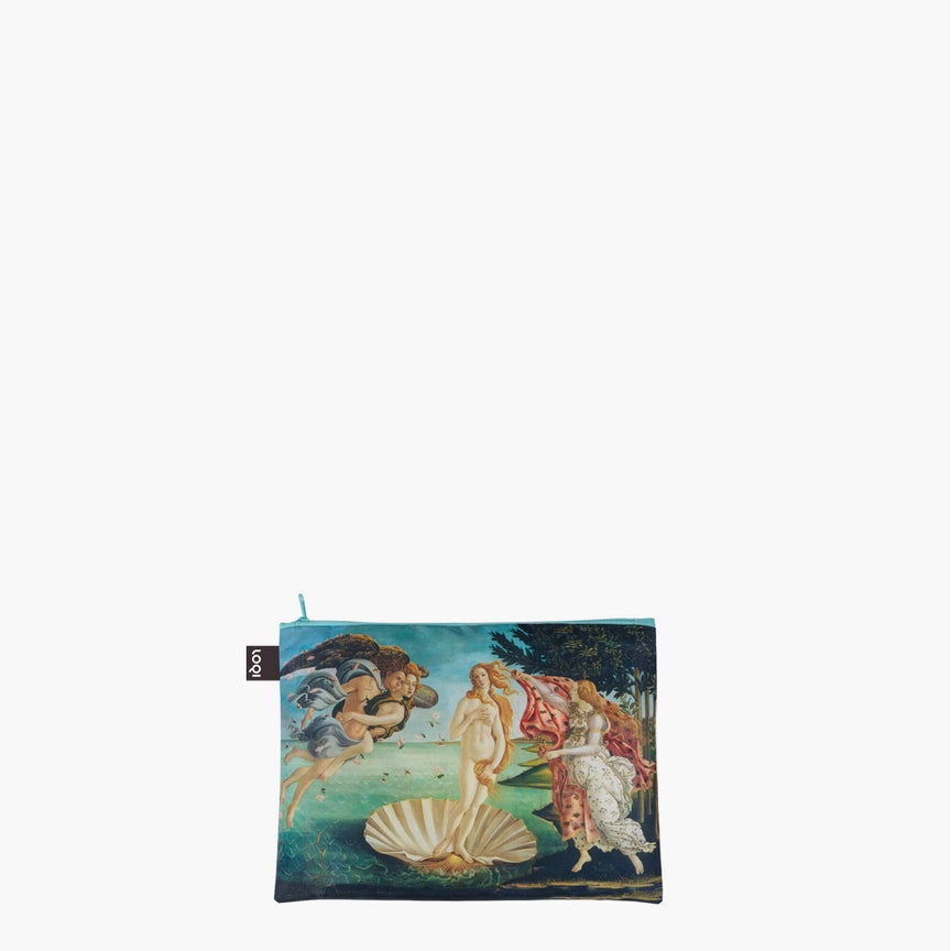 Set 3 pochette con cerniera MICHELANGELO, BOTTICELLI, DA VINCI