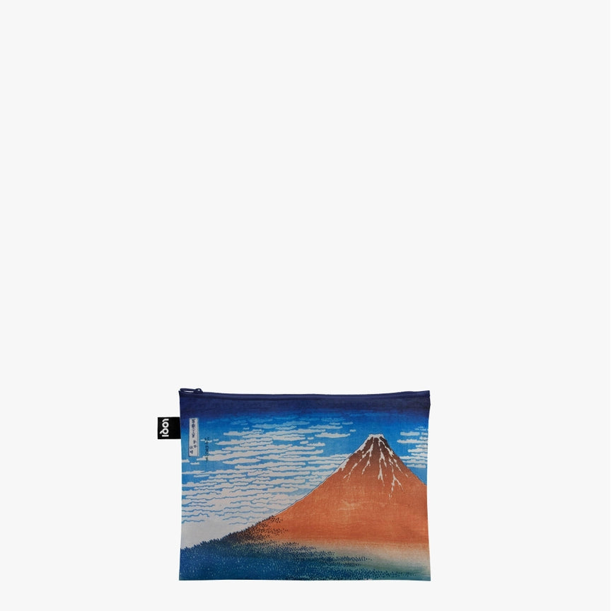Set 3 pochette con cerniera riciclata Katsushika Hokusai