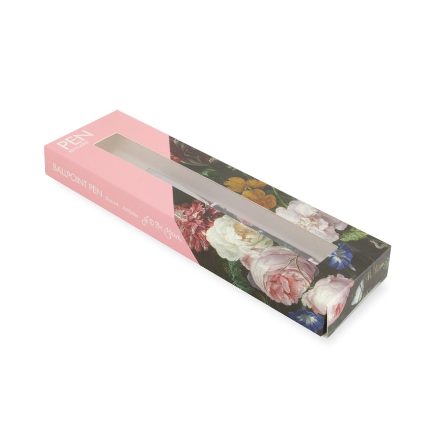 Penna a sfera ricaricabile in confezione, Fiori, De Heem