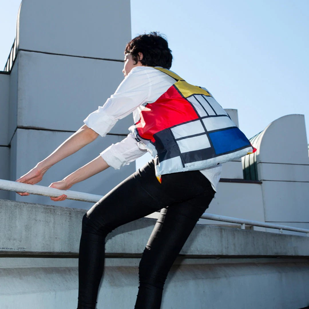 Borsa riciclata con composizione PIET MONDRIAN